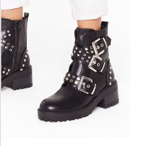 Nasty Gal Biker Boots